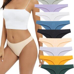 SweetSnow Seamless Thongs for Women 10 Pack Womens Underwear No Show Thong Panti